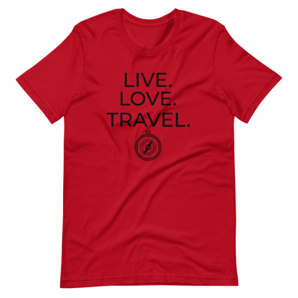 Unisex-T-Shirt “Live. Love. Travel”